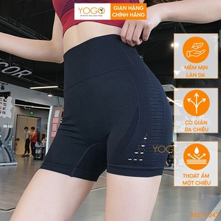 Quần đùi tập gym yoga nữ legging thể thao lưng cạp cao gen bụng nâng mông co giãn thoải mái G242 YOGO