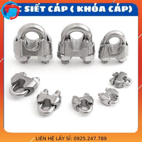 Ốc siết cáp INOX 304 - khóa cáp - cóc kẹp cáp - size 2mm, 4mm, 5mm, 6mm, 8mm, 10mm - Kim khí capthepsaigon