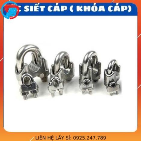 Ốc siết cáp INOX 304 - khóa cáp - cóc kẹp cáp - size 2mm, 4mm, 5mm, 6mm, 8mm, 10mm - Kim khí capthepsaigon