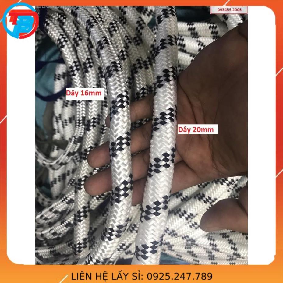 16mm, 18mm. Dây dù, dây thừng cường lực cứu sinh dành cho thợ lăn sơn, leo trèo mái nhà