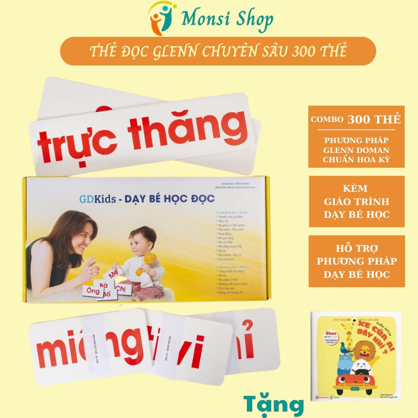 [Bộ 300 thẻ] Flashcard - Thẻ Học Đọc Thông Minh Dạy Bé Học Đọc Chuyên Sâu Chuẩn Phương Pháp Glenn Doman