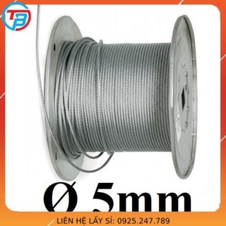 Cáp mạ kẽm 2mm, 3mm, 4mm, 5mm, 6mm cáp thép thái bình vina