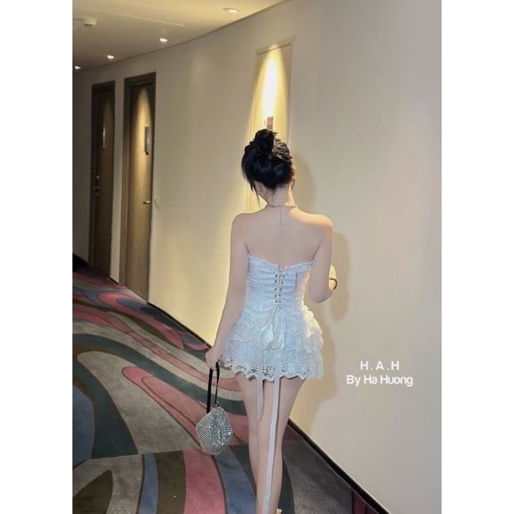 Sét áo cúp ngực mix chân váy xoè
