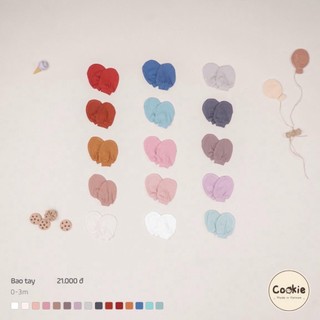 Bao tay sơ sinh cookie size 0-6m