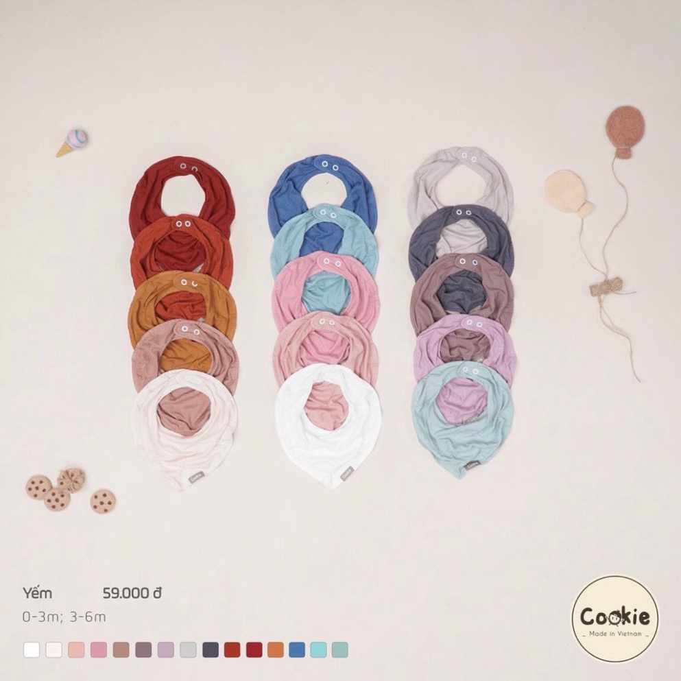 Yếm sơ sinh COOKIE size 0-6m
