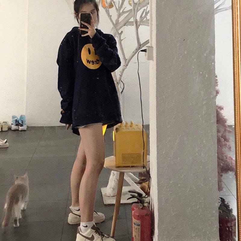 Áo Thun In Hình Mặt Cười Phong Cách retro Mỹ Cho Cặp Đôi