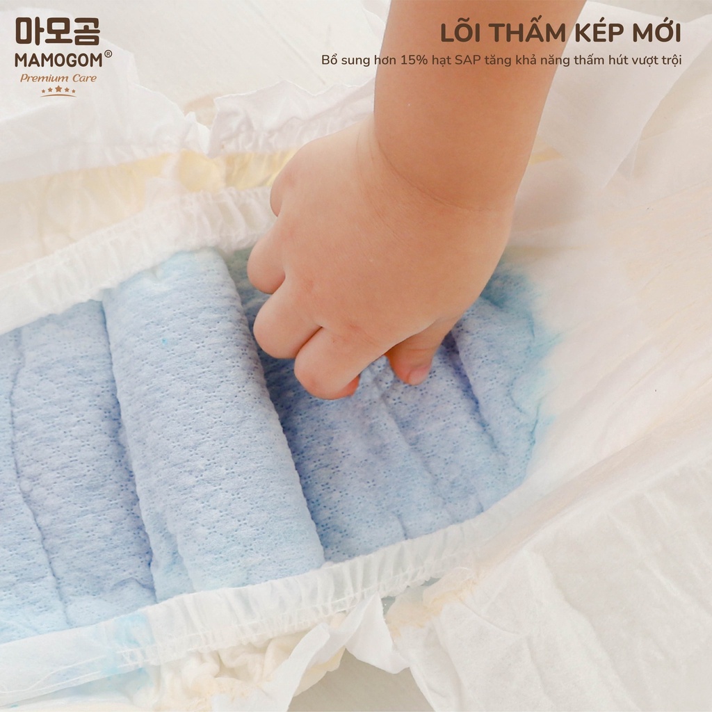 Bỉm Hữu Cơ MAMOGOM Công Nghệ Hàn Dán/Quần Đủ Size NB40/S62/M52/M48/L44/XL40/XXL38 Siêu Mỏng Thoáng
