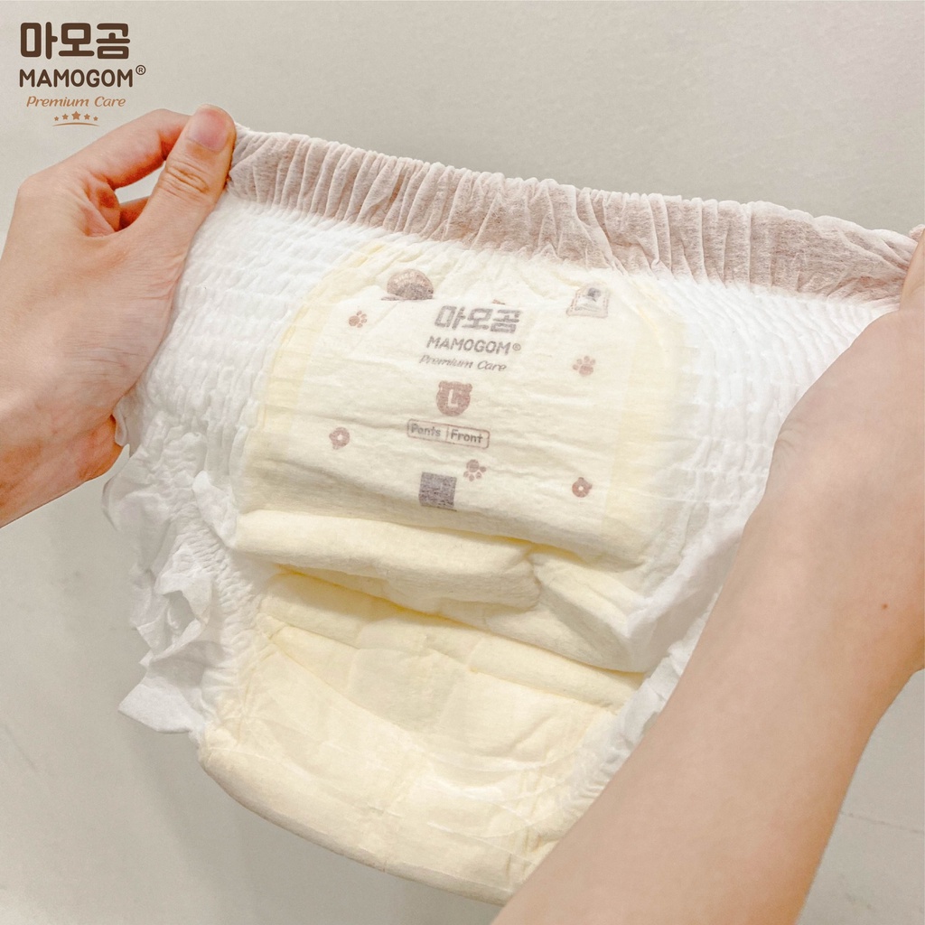 Bỉm Hữu Cơ MAMOGOM Công Nghệ Hàn Dán/Quần Đủ Size NB40/S62/M52/M48/L44/XL40/XXL38 Siêu Mỏng Thoáng