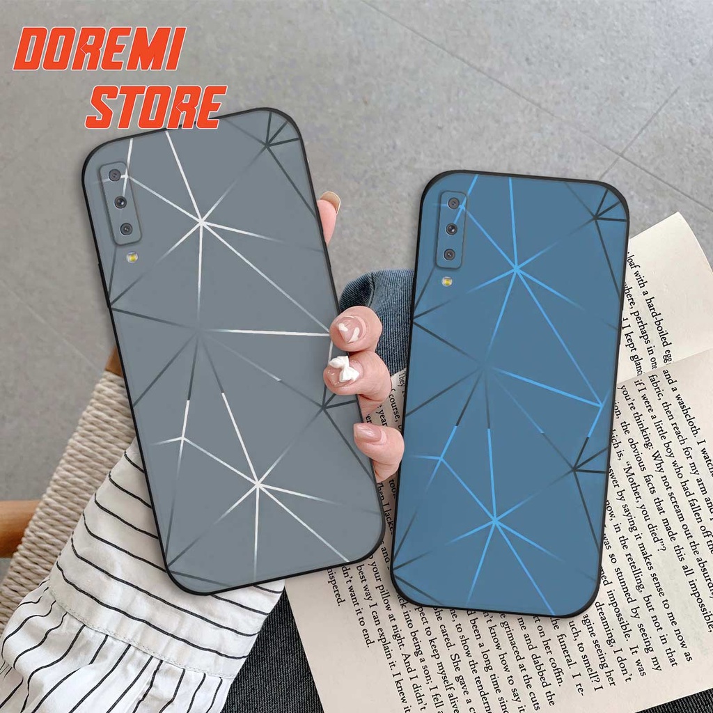 Ốp lưng Samsung A7 2018 hình kẻ sọc mạnh mẽ, nam tính , rẻ đẹp