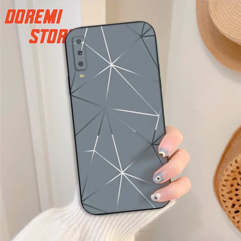 Ốp lưng Samsung A7 2018 hình kẻ sọc mạnh mẽ, nam tính , rẻ đẹp