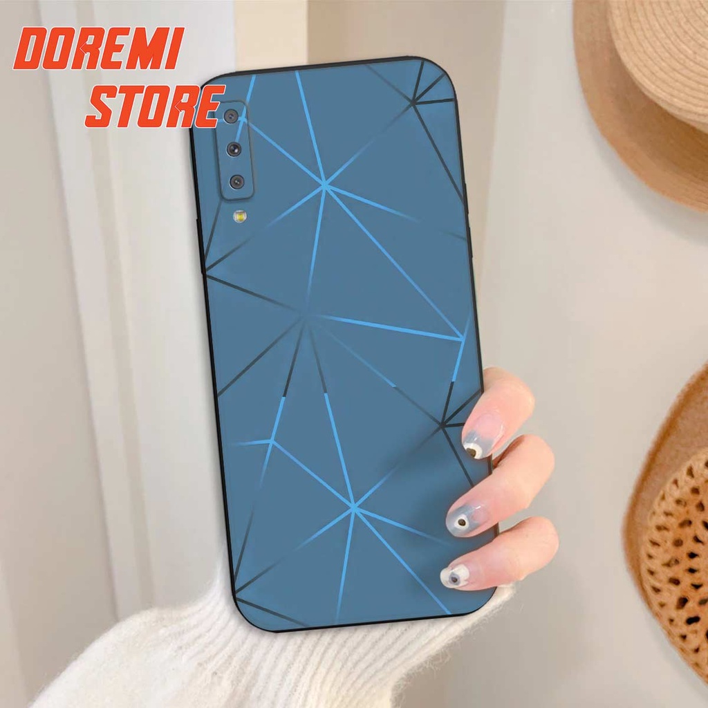 Ốp lưng Samsung A7 2018 hình kẻ sọc mạnh mẽ, nam tính , rẻ đẹp