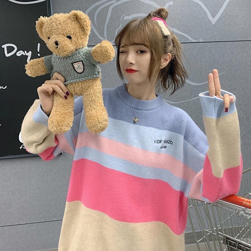 Áo sweater Dáng Rộng Kiểu Hàn Quốc Dễ Thương Thời Trang Thu Đông