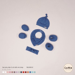 Set phụ kiện 5 chi tiết cookie size 0-6m