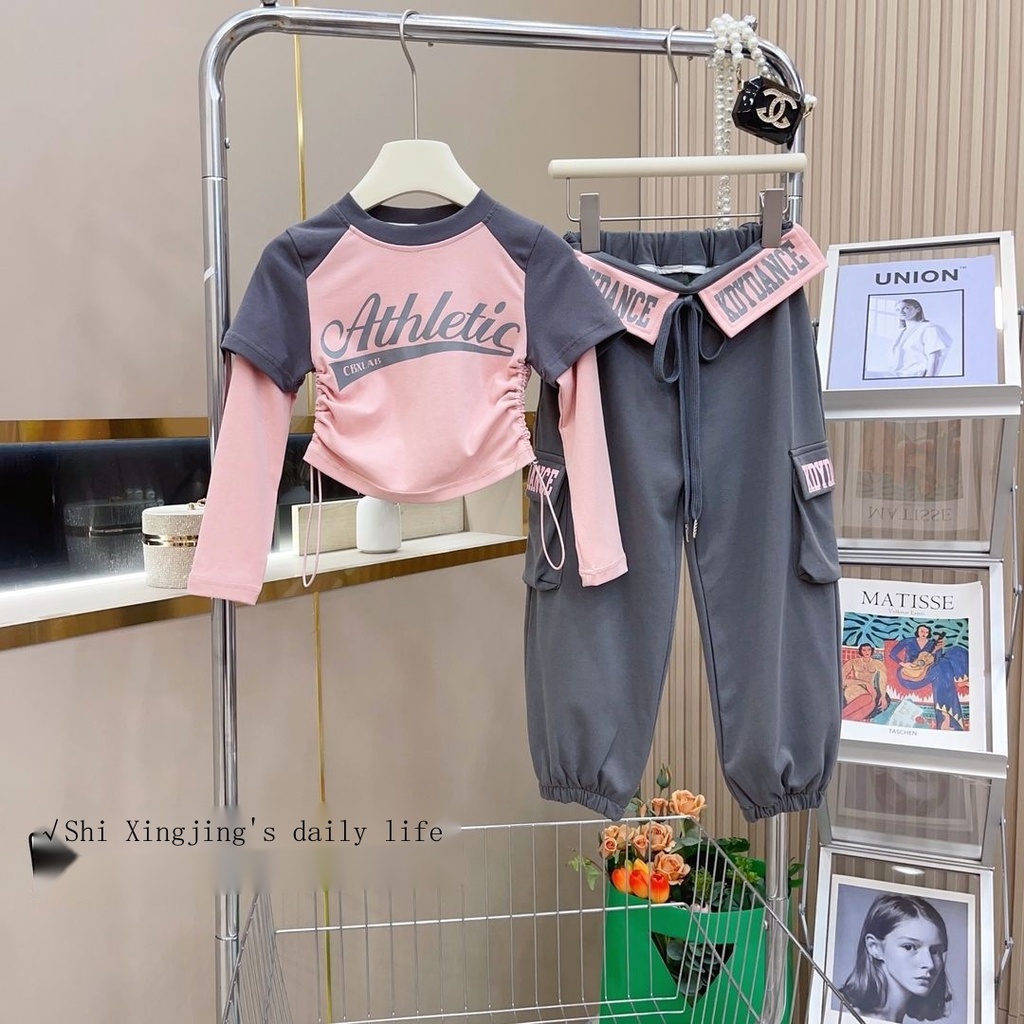 Bộ Đồ Thể Thao Tay Dài Thời Trang Mùa Thu 2023 Mới Cho Bé Gái