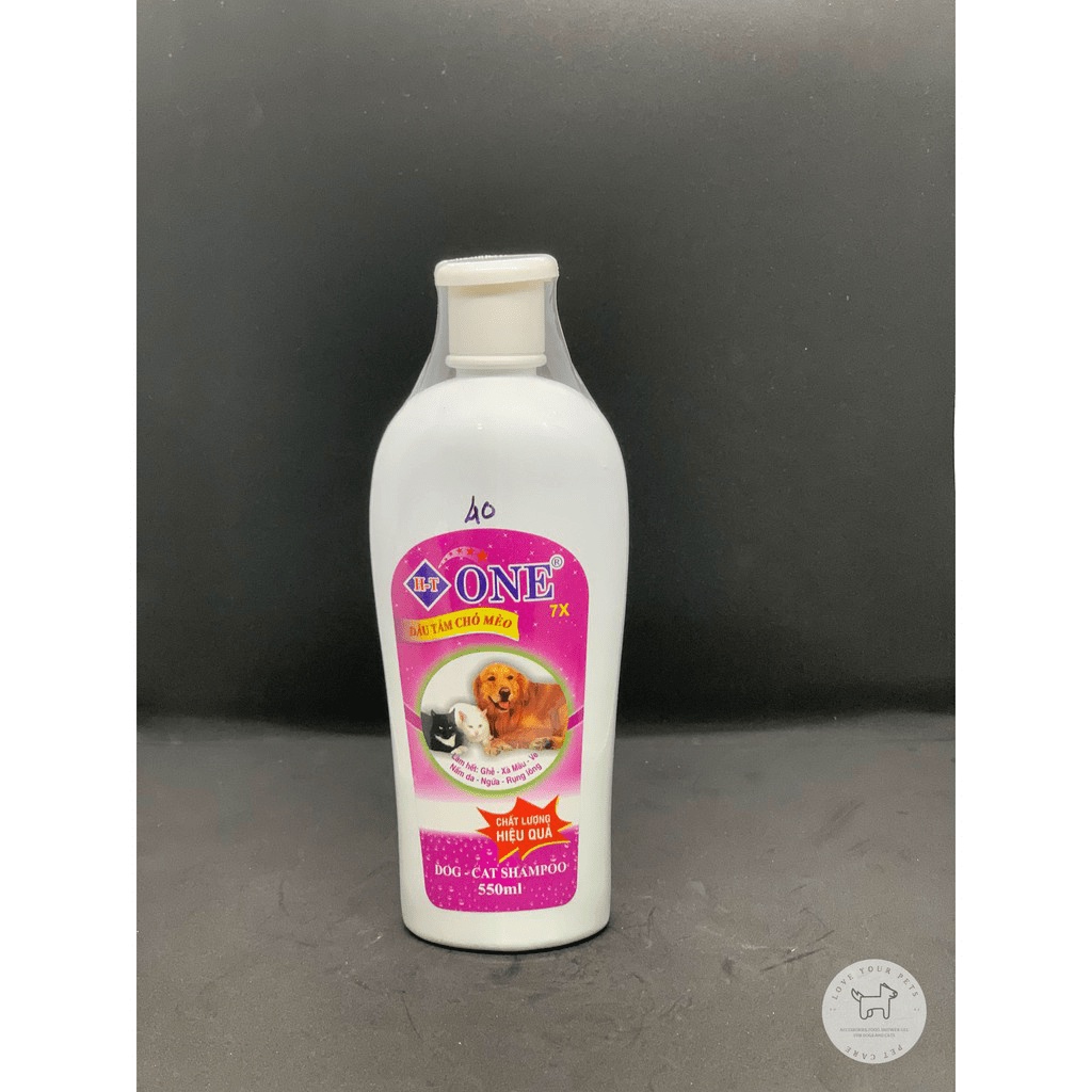Sữa tắm One 7x làm hết ghẻ, xà mâu, ve, nấm da, ngứa, rụng lông dành cho thú cưng 550ml