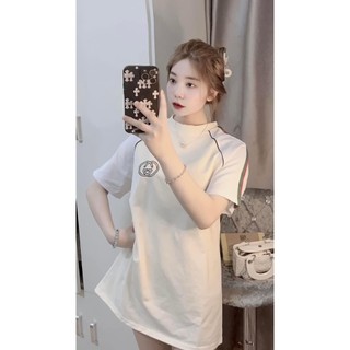 Áo thun G.c hàng 3158 dáng dài rộng, Áo phông chất cotton khô viền tay dáng Unisex Nam Nữ