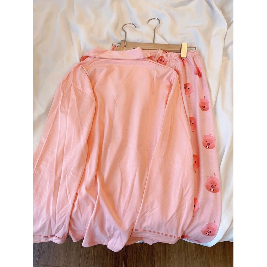 Ruby beaver loopy Bộ Đồ Ngủ Dài Tay Phong Cách Mới Cho Nữ