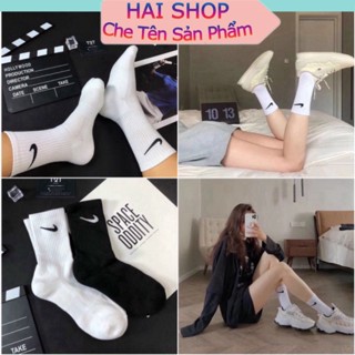 Tất Trơn Cổ Cao Nam Nữ Nik Thể Thao Cotton, Vớ Dệt Kim Thời Trang Cao Cấp Phù Hợp Mọi Loại Giày HAISHOP