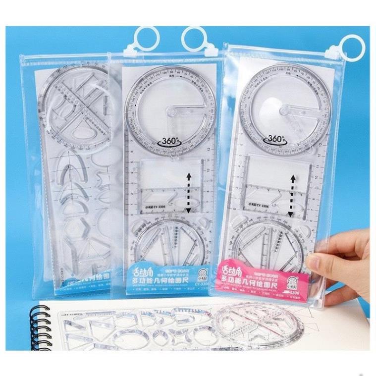 Thước kẻ đa năng đủ hình, nhiều công dụng dành cho học sinh, sinh viên