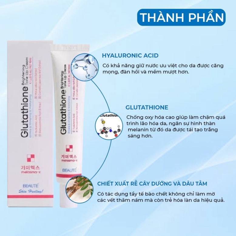 Kem dưỡng trắng da Melasma-X 3D Glutathione Brightening Tone Up Cream 40ml - XDC