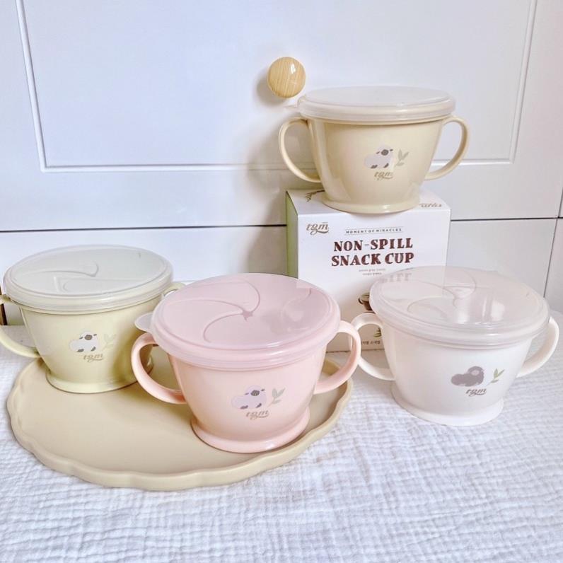 Cốc đựng nước, đồ ăn cho bé NON - SPILL SNACK CUP chính hãng TGM có nắp đậy chống lật đổ