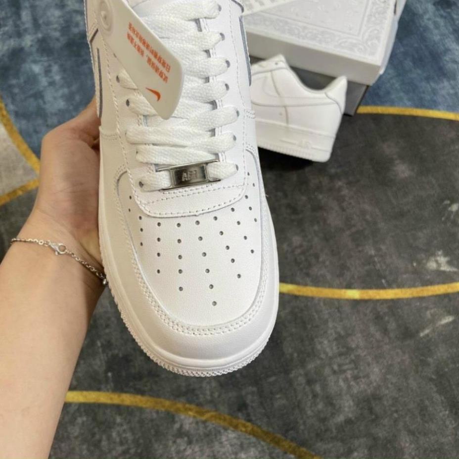 Giày_Nike Trắng Air Force 1 , Giày AF1 Full Trắng Đế Air Bản S.Cấp Trung Full Box Bill, TẶNG BOX BẢO VỆ