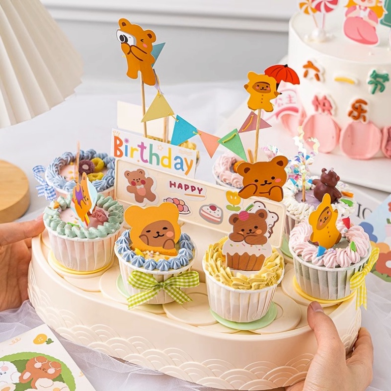 Phụ Kiện Bánh Kem  Máy Xoay Bánh Kem Bánh Cupcakes Quà Tặng Sinh Nhật Đồ Chới Cho Bé