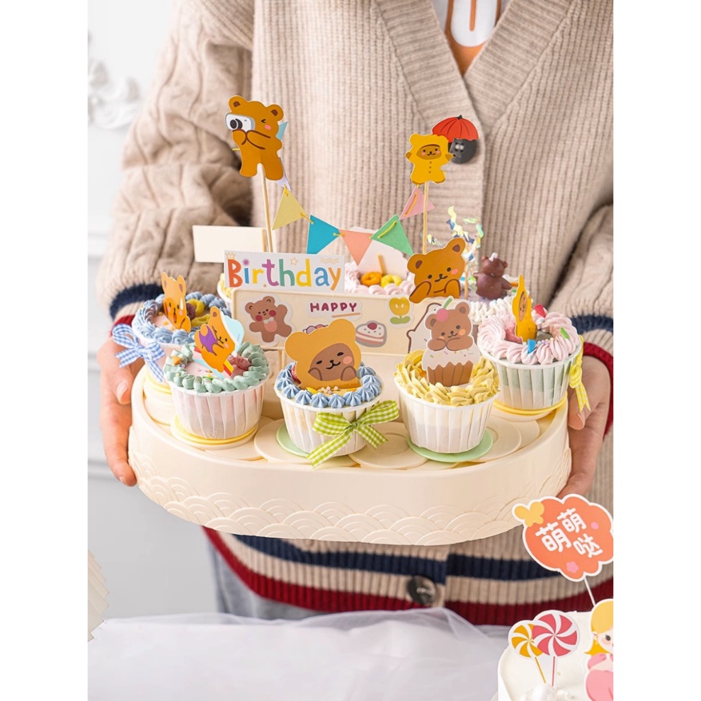 Phụ Kiện Bánh Kem  Máy Xoay Bánh Kem Bánh Cupcakes Quà Tặng Sinh Nhật Đồ Chới Cho Bé