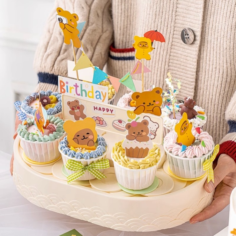 Phụ Kiện Bánh Kem  Máy Xoay Bánh Kem Bánh Cupcakes Quà Tặng Sinh Nhật Đồ Chới Cho Bé