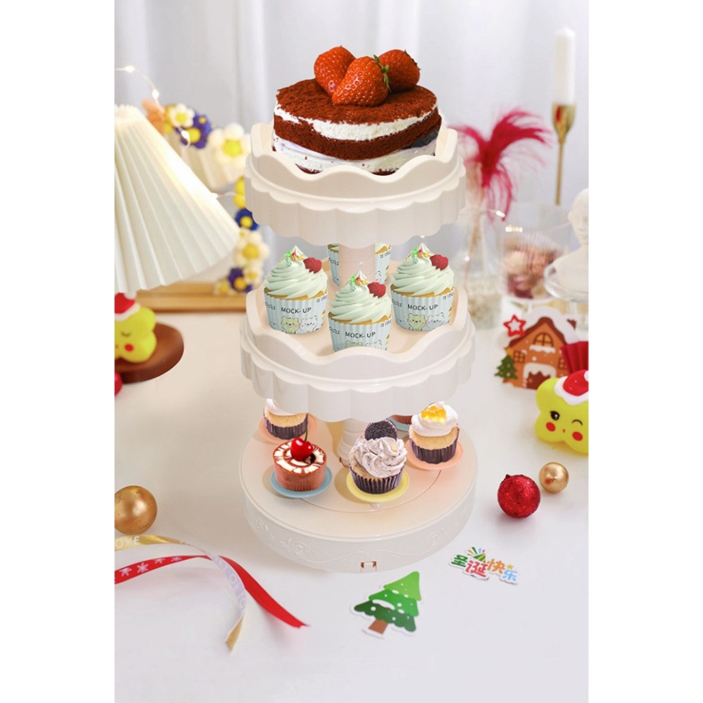 Phụ Kiện Bánh Kem  Máy Xoay Bánh Kem Bánh Cupcakes Quà Tặng Sinh Nhật Đồ Chới Cho Bé