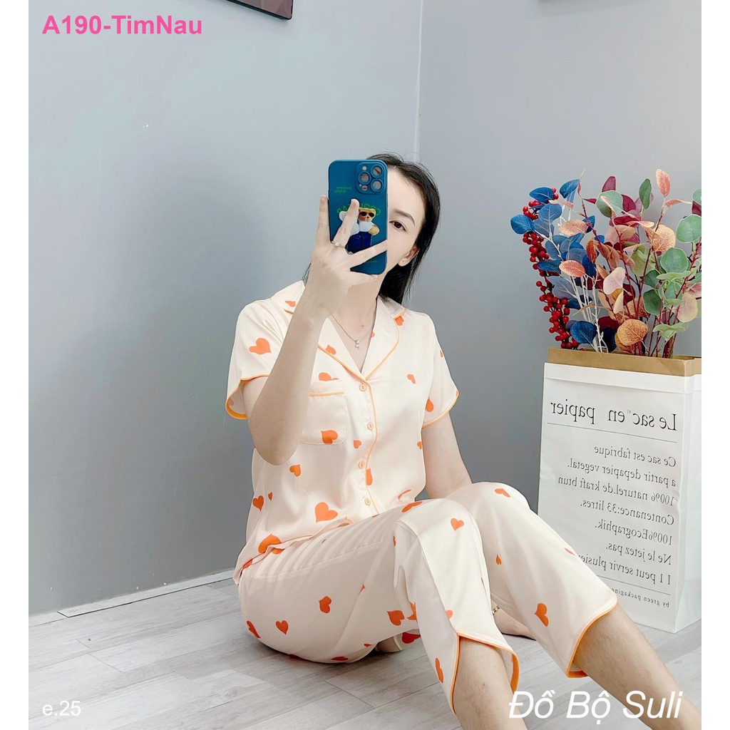 Bộ Dài Pijama Lụa Latin A190 - Đồ Bộ Suli