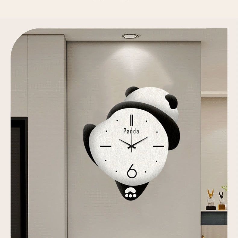 Đồng Hồ Treo Tường Hình Gấu Trúc Hoạt Hình Dễ Thương