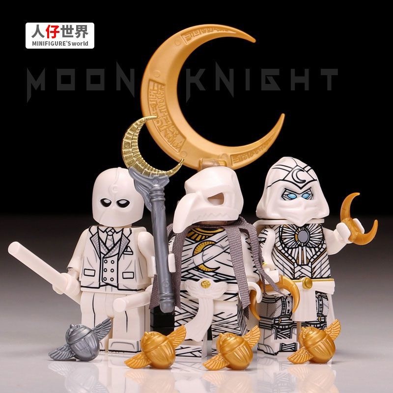 Compatible Mô Hình lego Mini Bằng Nhựa Hình Hiệp Sĩ Mặt Trăng