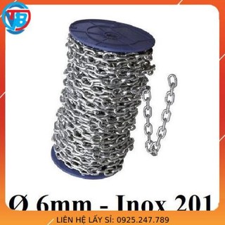 Dây xích inox 201 phi 6 cáp thép giá sỉ