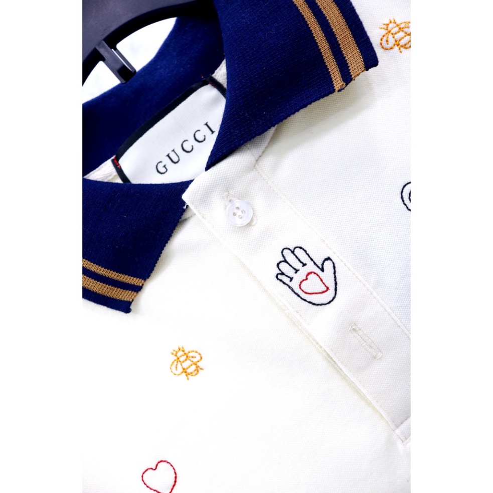 ÁO POLO GU*CCI BEE LOGO THÊU  , ÁO THUN GC CON ONG NAM NỮ UNISEX