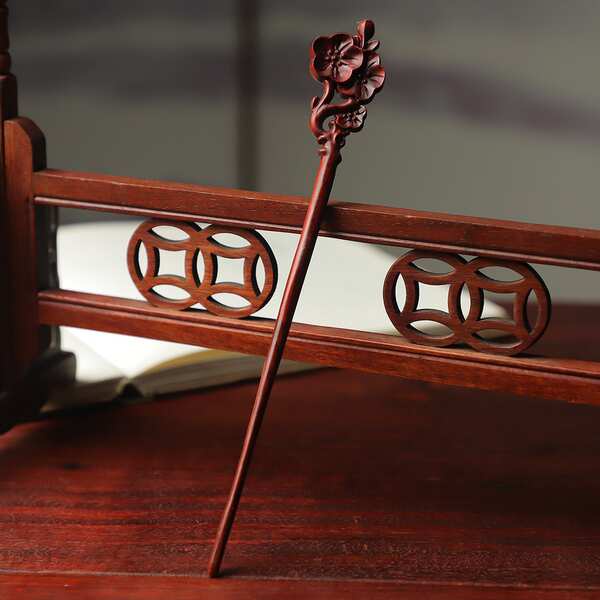 Trâm Cài Tóc Gỗ Đàn Hương Hình Chiếc Lá Nhỏ Đơn Giản Hiện Đại Phong Cách Trung Hoa Mới