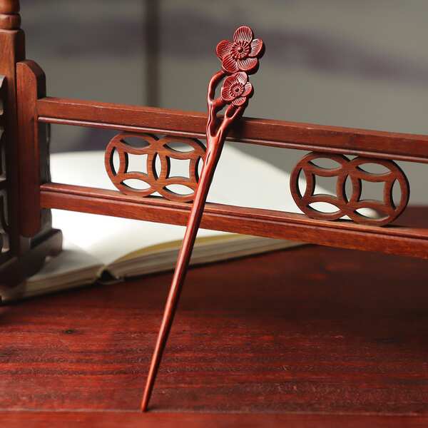 Trâm Cài Tóc Gỗ Đàn Hương Hình Chiếc Lá Nhỏ Đơn Giản Hiện Đại Phong Cách Trung Hoa Mới