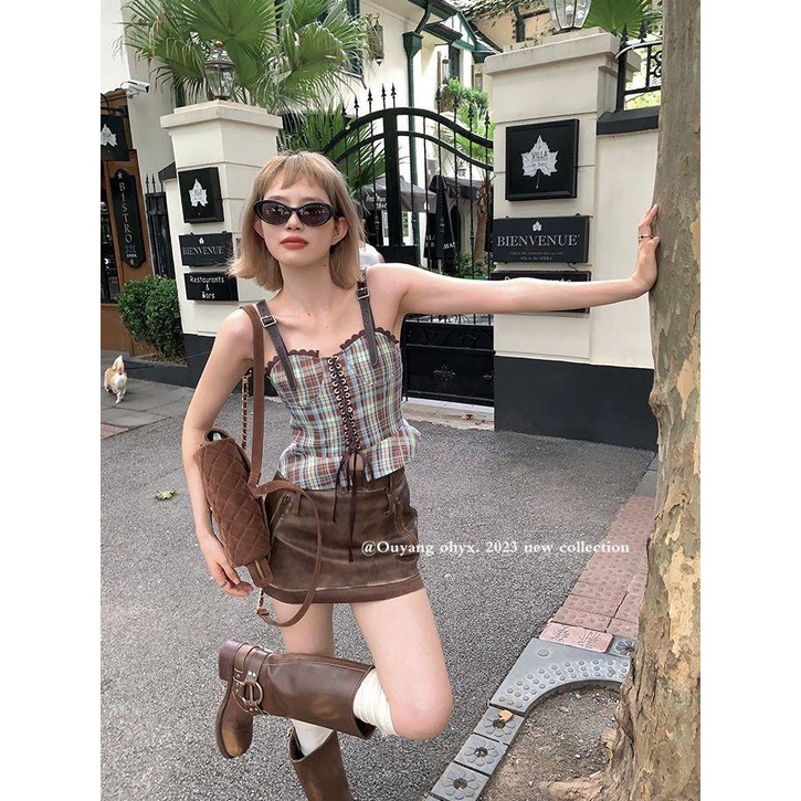 Chân Váy Da pu Dáng Chữ a Thời Trang Mùa Hè Cho Nữ