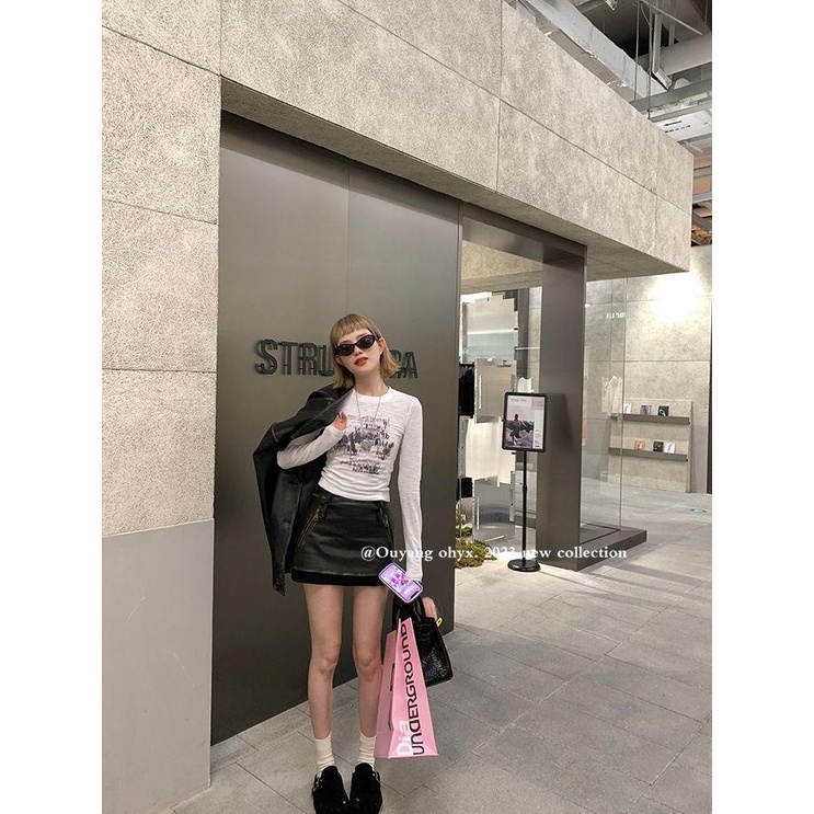 Chân Váy Da pu Dáng Chữ a Thời Trang Mùa Hè Cho Nữ