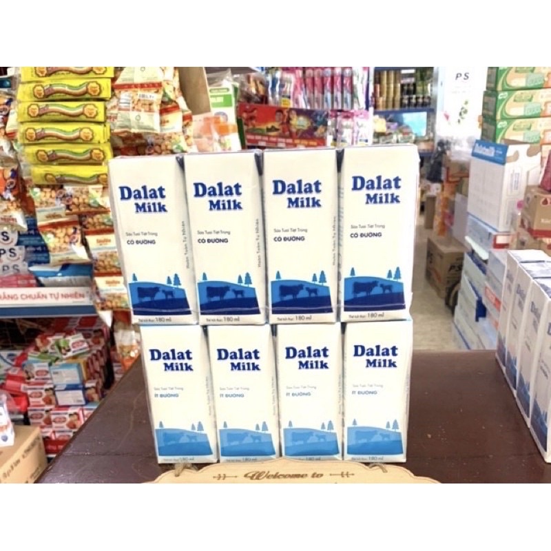 Lốc 4 Hộp Sữa Tươi Tiệt Trùng Dalat Milk 110ml