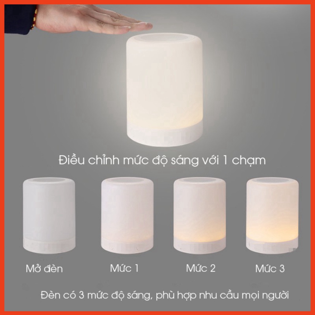 Loa Bluetooth Không Dây 2in1 Kết Hợp Đèn Ngủ, Đèn Led Cảm Ứng Đổi Màu Theo Nhạc THẾ HỆ MỚI MD | BigBuy360 - bigbuy360.vn