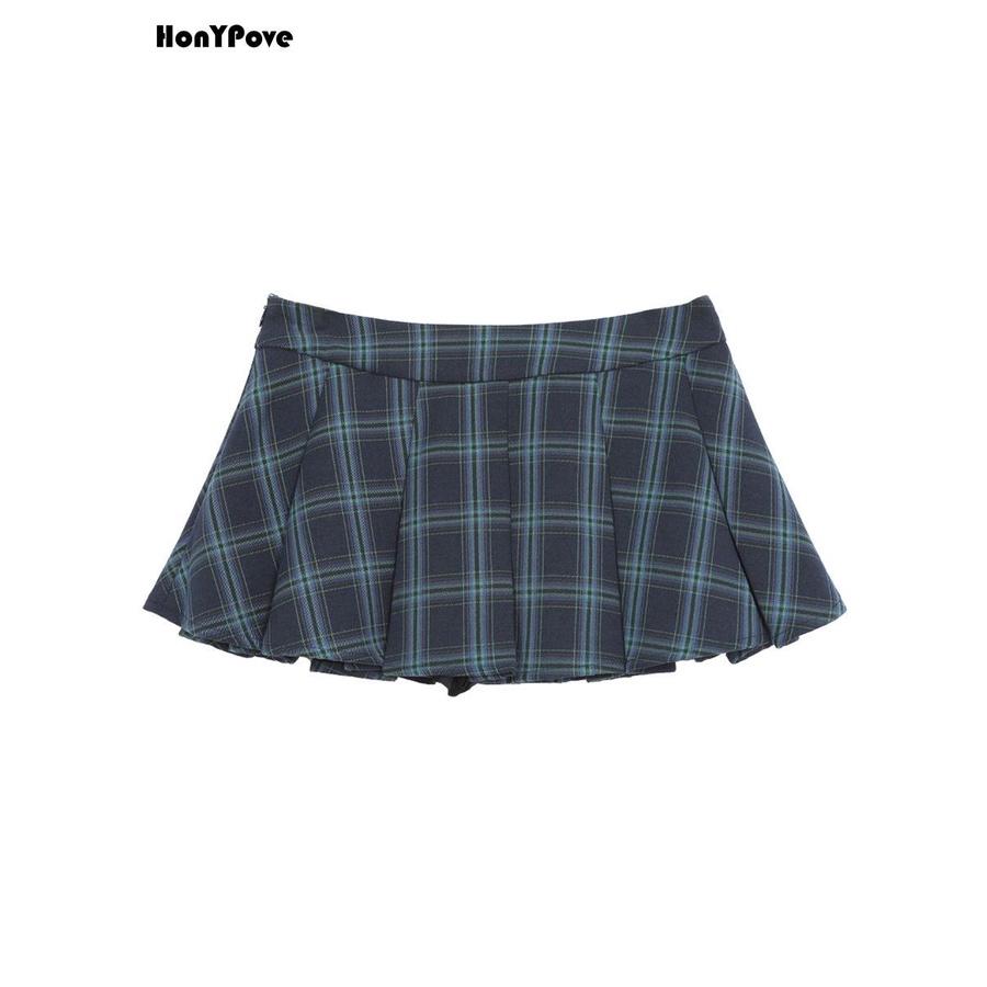 Honypove Chân Váy Chữ a Lưng Cao Họa Tiết Kẻ Sọc Thời Trang Mùa Thu Hàng Mới 2023 Dành Cho Bạn Nữ