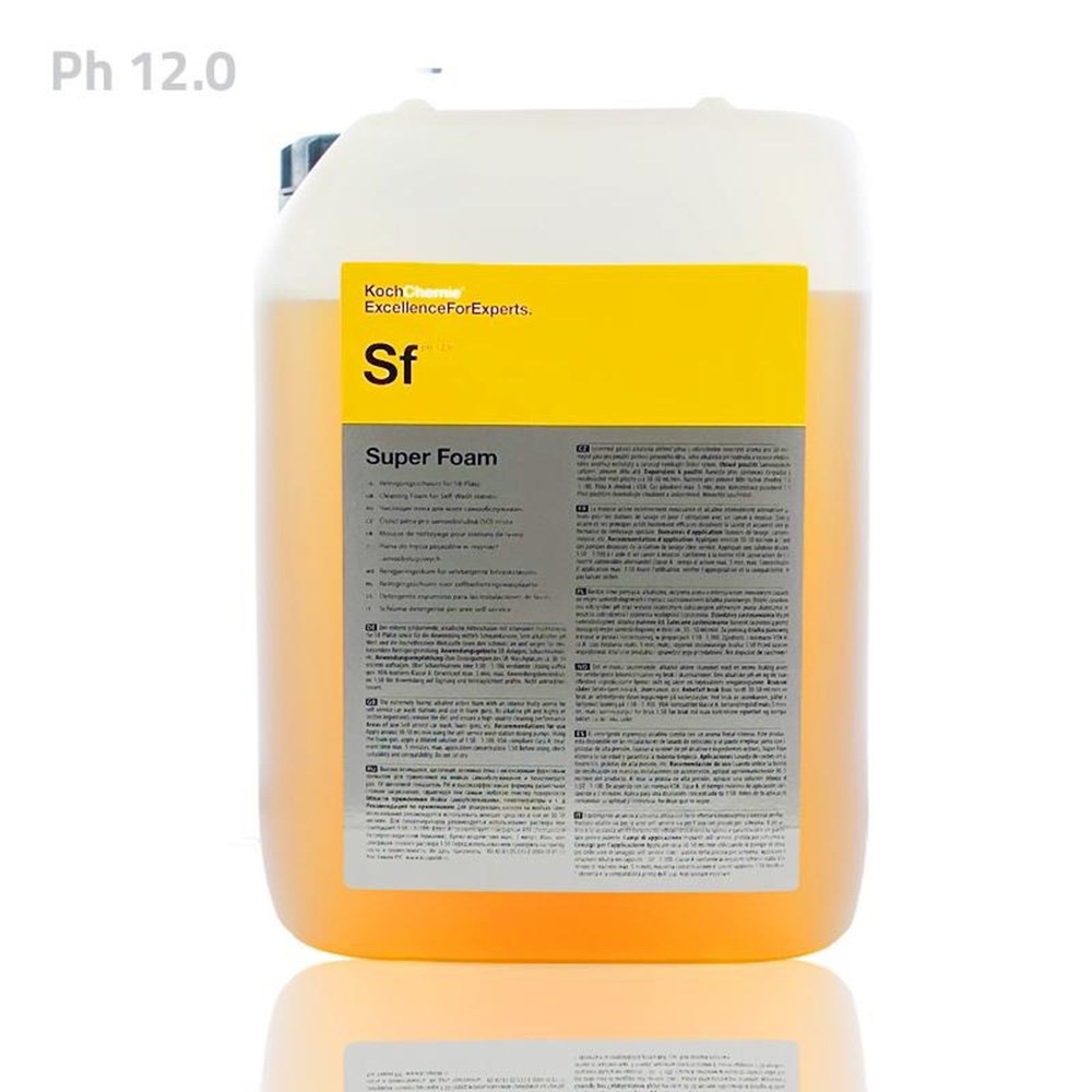KOCH CHEMIE SUPER FOAM SF - XÀ PHÒNG RỬA XE PRE-WASH CHUYÊN DỤNG CAO CẤP DUNG TÍCH 10 LÍT