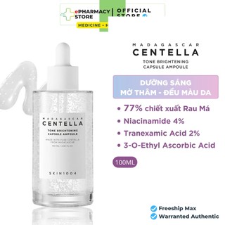 Skin1004 Madagascar Centella Tone Brightening Capsule Ampoule Tinh chất dưỡng sáng da chuyên sâu 100ml