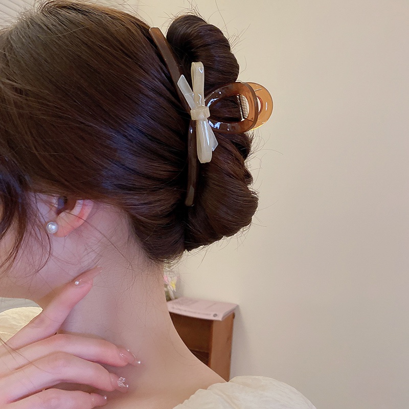 Kẹp tóc càng cua ruy băng hình trái tim phong cách Hàn quốc dành cho nữ ZiChi