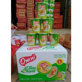 Thùng 24 Ly Mì Omni Tôm Chanh 65g - Mì Cốc - Mì Tôm Chua Cay