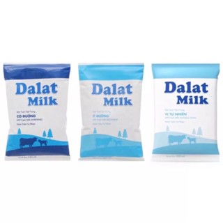Combo 5 Túi Sữa Tươi Tiệt Trùng Dalat Milk Túi 220ml / Có Đường / Ít Đường / Nguyên Chất
