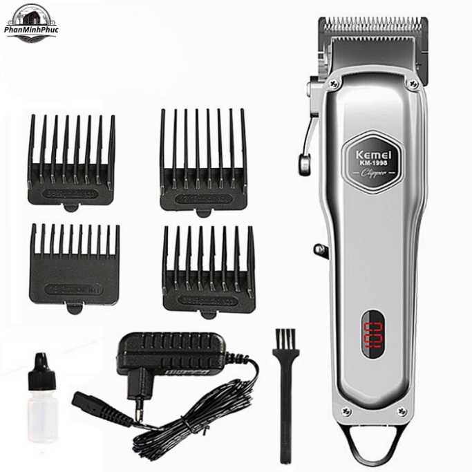 Tông đơ cắt tóc Kemei 1998, Tông đơ Thân Nhôm Nguyên Khối Chuyên Nghiệp Cho Salon Và Gia Đình