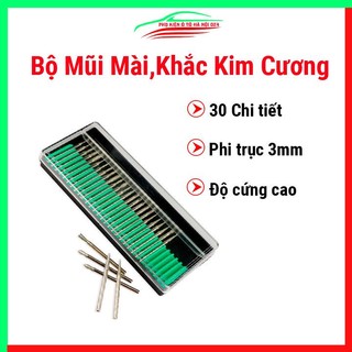Bộ mài kim cương 30 chi tiết ,mũi khắc kim cương ,mũi mài kim cương siêu chắc siêu cứng