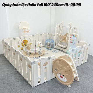 Quây cũi nhựa Full bộ, quây bóng cao cấp kèm cầu trượt xích đu, bóng rổ...